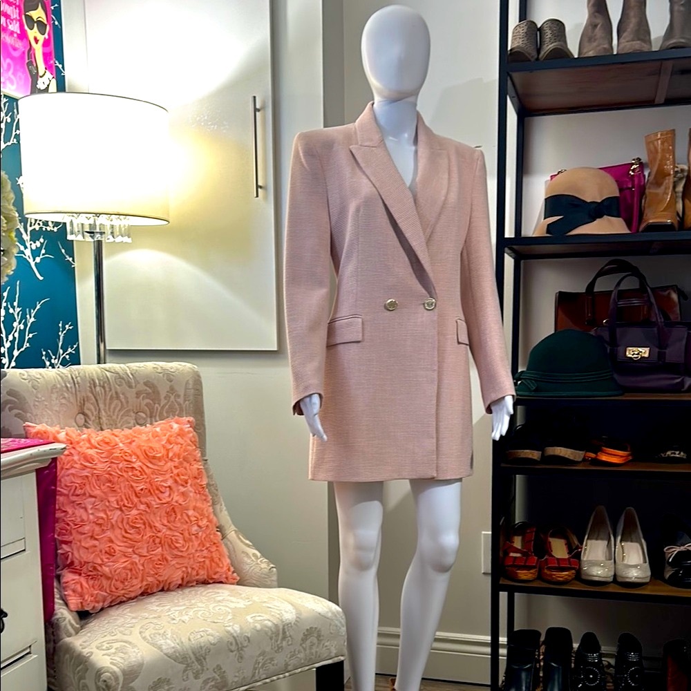 Zara Pink Blazer with Gold Buttons - Picture 3 of 16